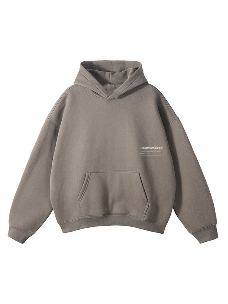RalphEmpire® Solid Oversized Hoodie – Flower Ash